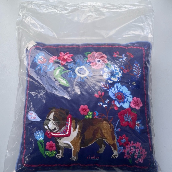 NWT Anthropologie Nathalie Lete Embroidered Pillow - Picture 8 of 10